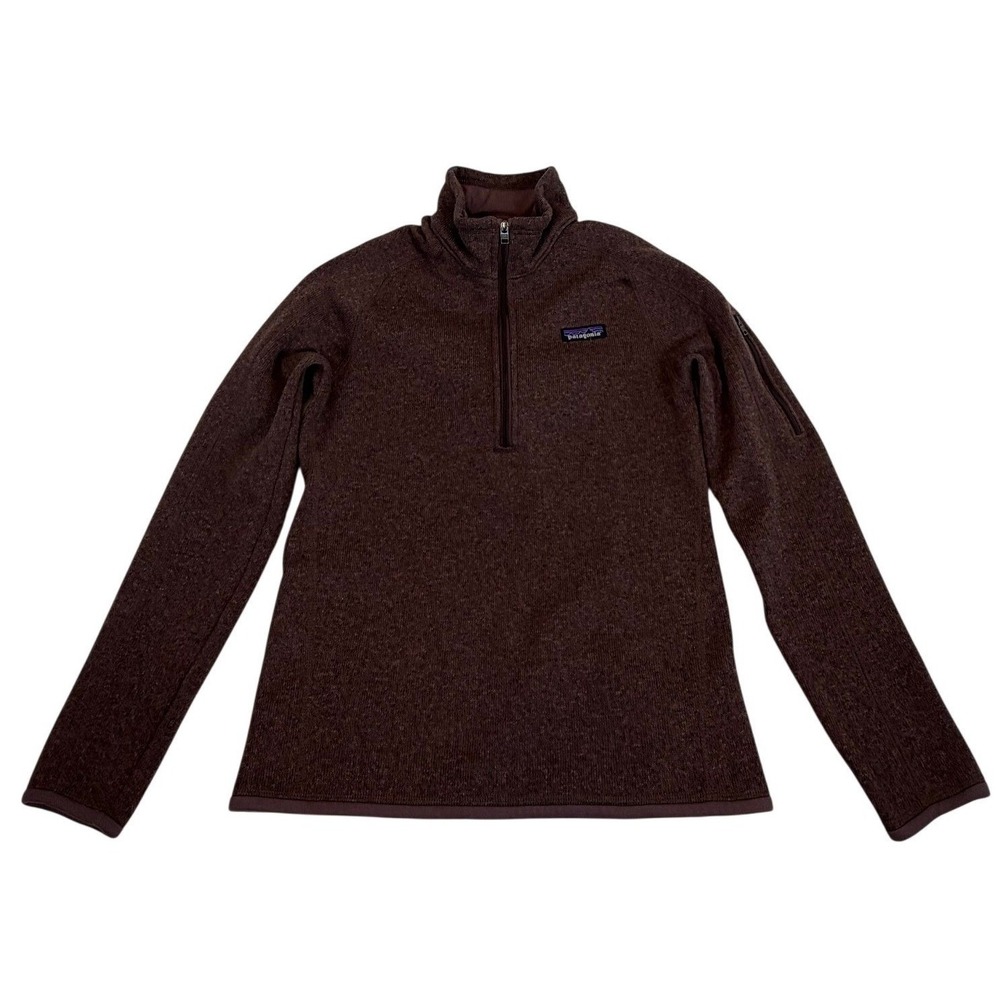 Patagonia Better Sweater 1/4 Zip Pullover Fleece Brown Womens XS